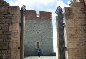 Medvedgrad - view towards the southern tower from the town