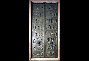 Bronze gate, originally the church of St. Michael, Hildesheim