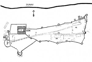 Ilok - todays schematic reconstruction of the main fort objects (Z. Horvat)